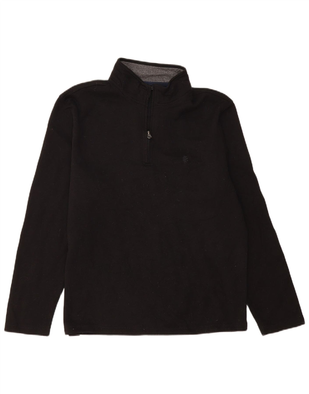 Izod Sweat-Shirt Col Zippé Homme Noir Moyen