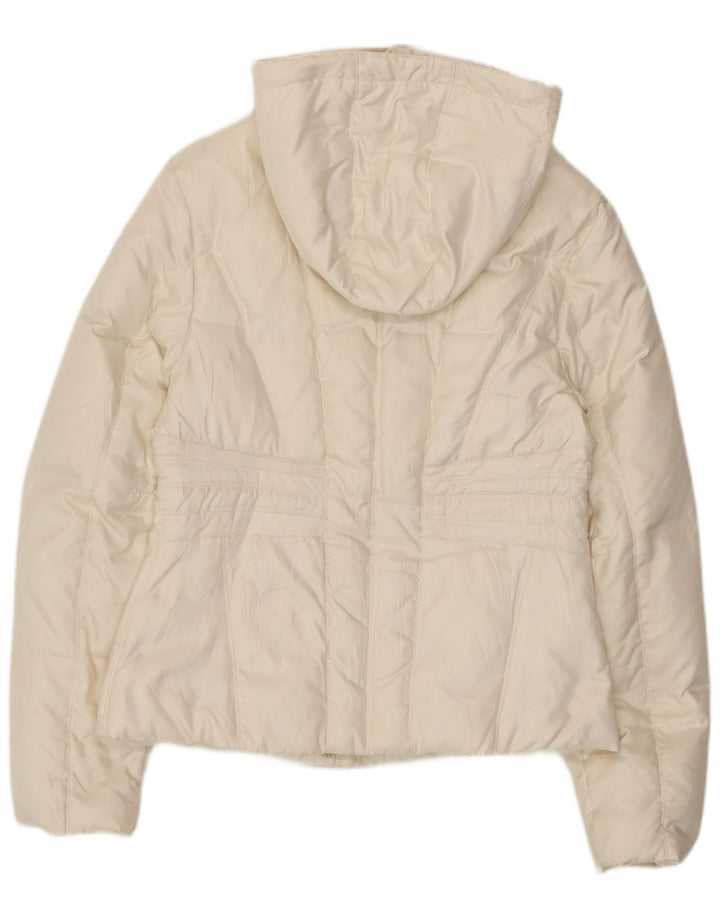 Fila Veste matelassée à capuche pour femme UK 14 Large Blanc Polyester
