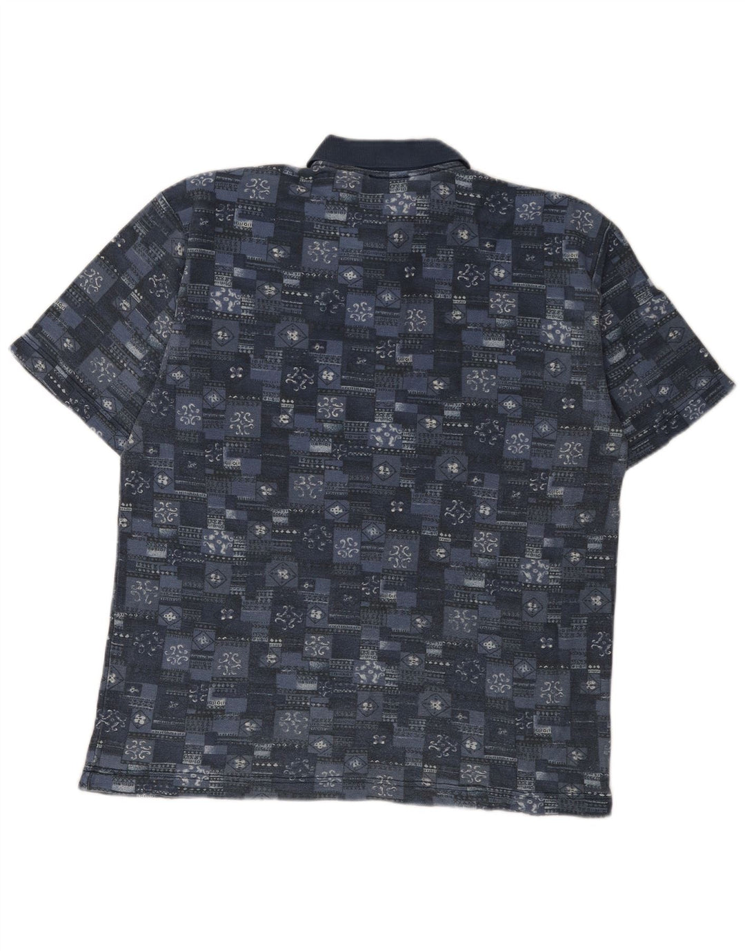 Fila Polo Homme IT 52 Large Bleu Géométrique