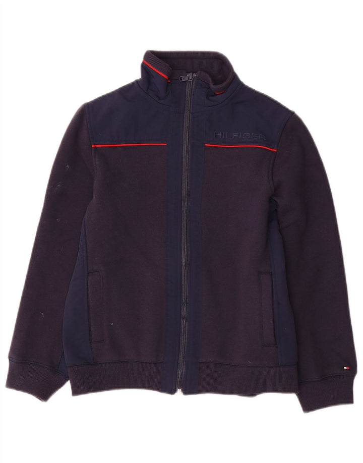 TOMMY HILFIGER Veste de Survêtement Garçon 8-9 Ans Bleu Marine Moyen