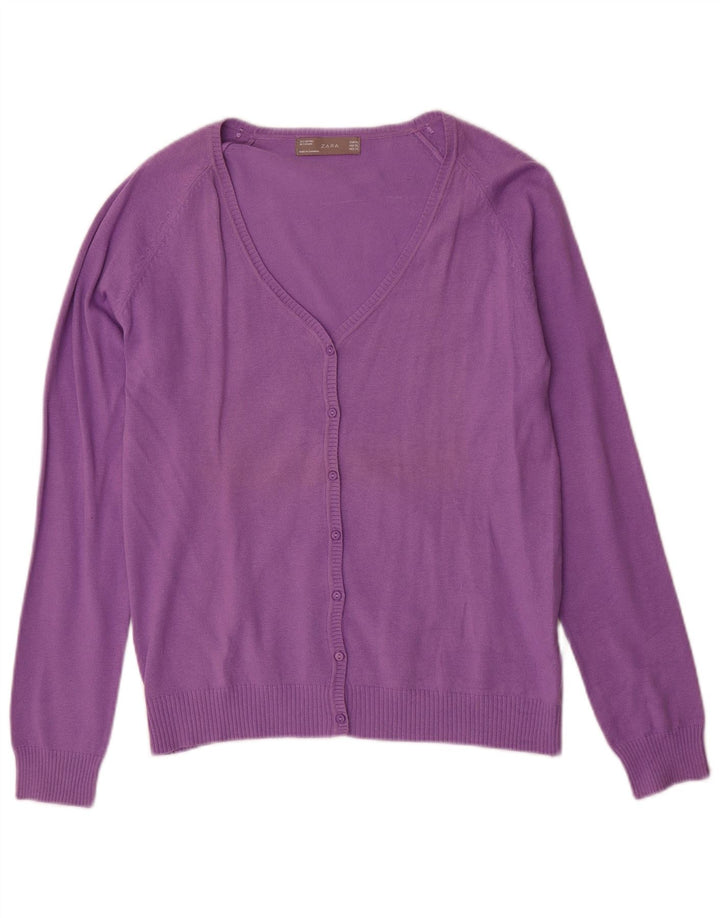 Zara Cardigan Femme Pull UK 18 XL Violet