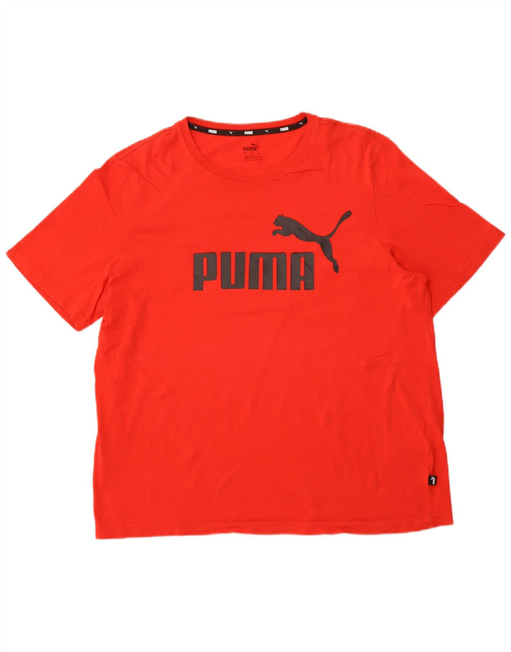PUMA T-Shirt Graphique Homme XL Rouge Coton