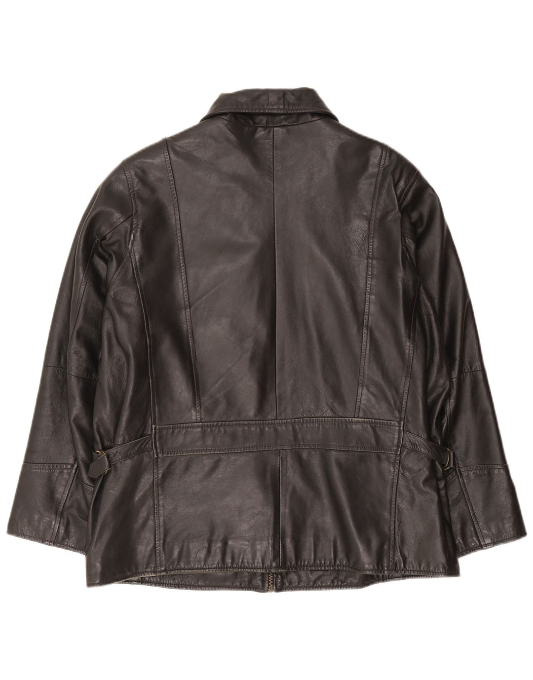 Veste en cuir femme vintage UK 18 XL Cuir Noir