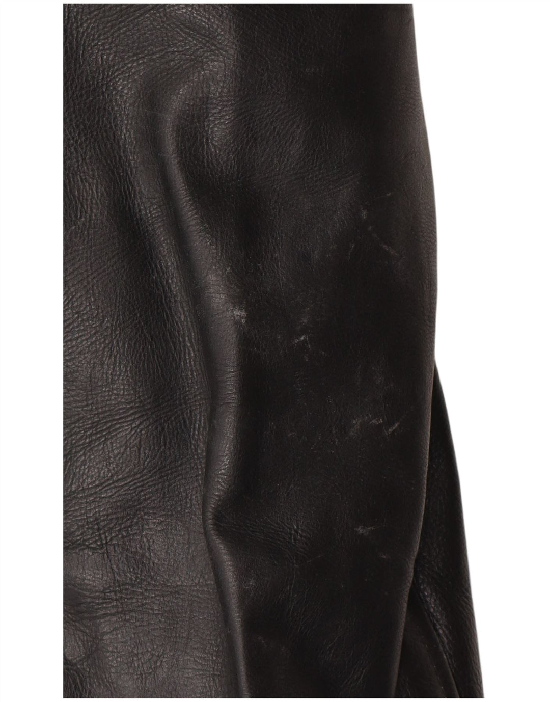 Ashy Veste en cuir pour homme UK 44 2XL Cuir noir