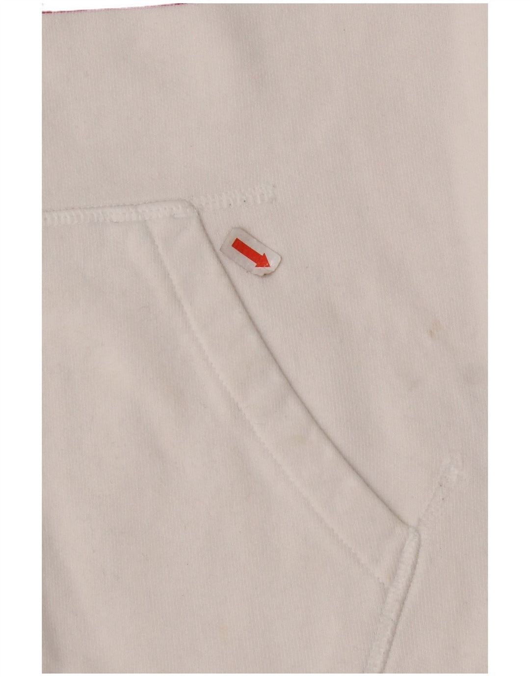 LEVI'S Pull à capuche graphique pour femme UK 14 en coton blanc moyen