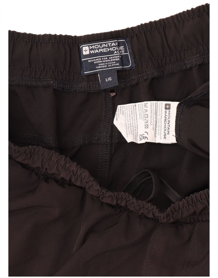 Mountain Warehouse Short de sport coupe classique pour homme en polyester noir Taille L