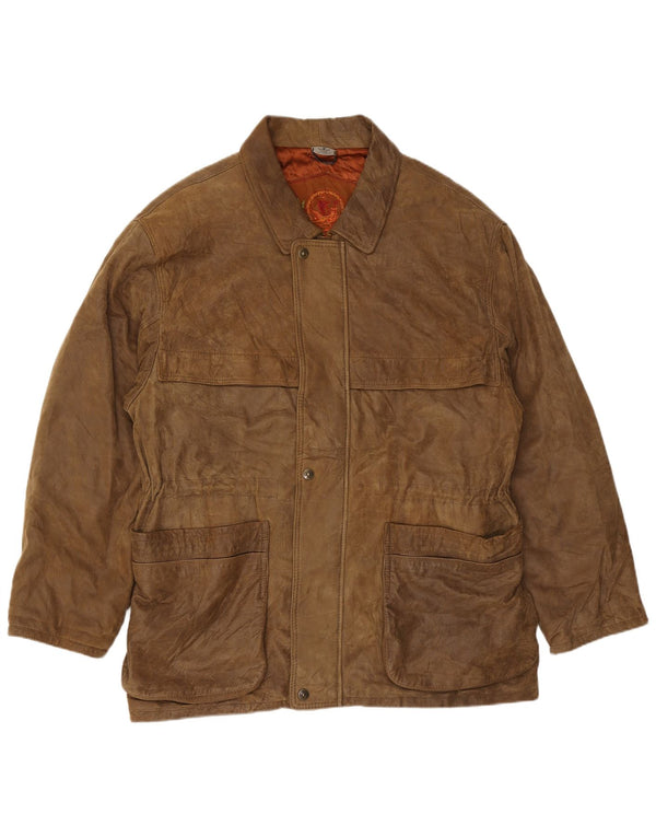 Veste en cuir homme Essebi IT 54 2XL cuir marron