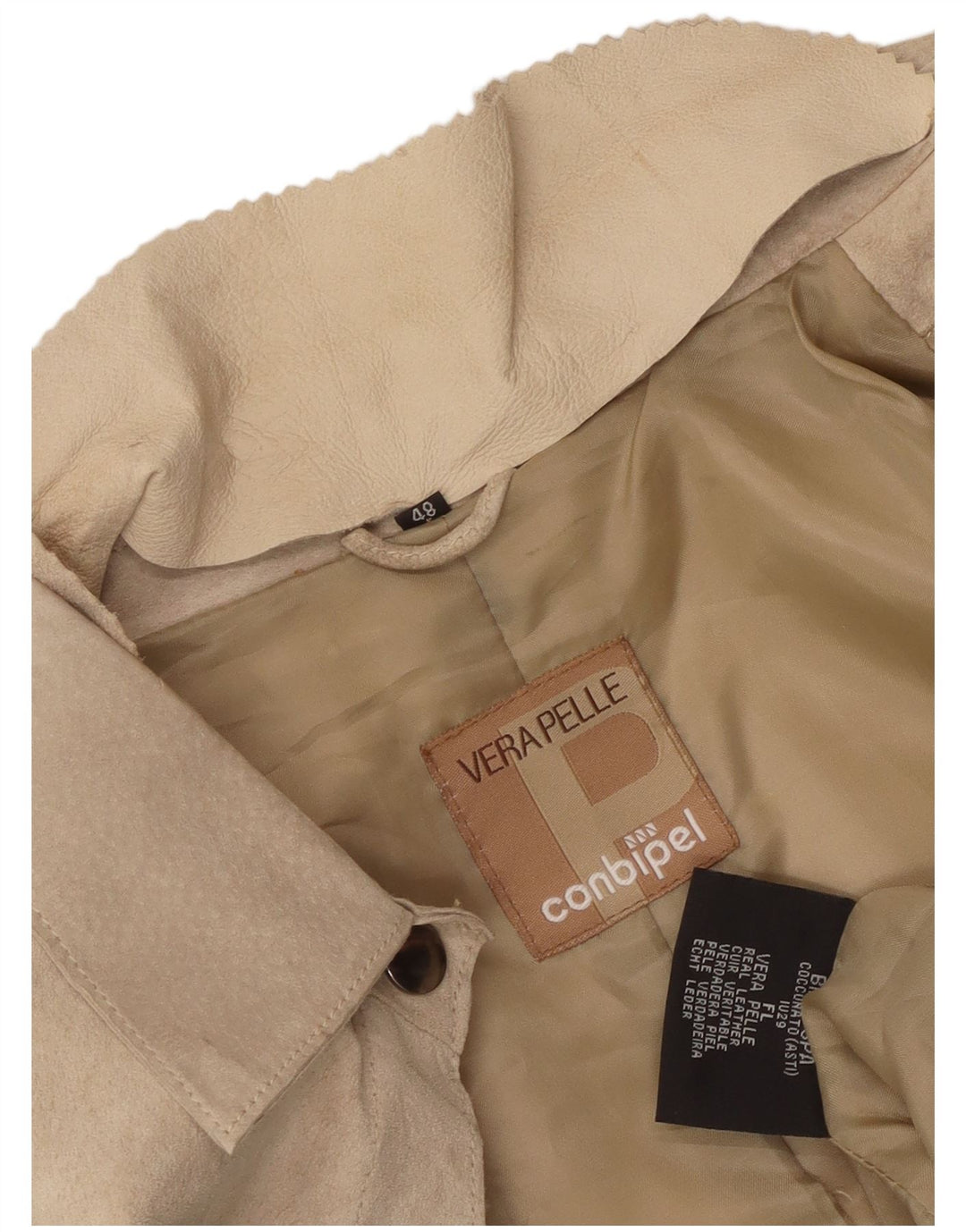 Conbipel Veste en Daim Femme IT 48 XL Cuir Beige