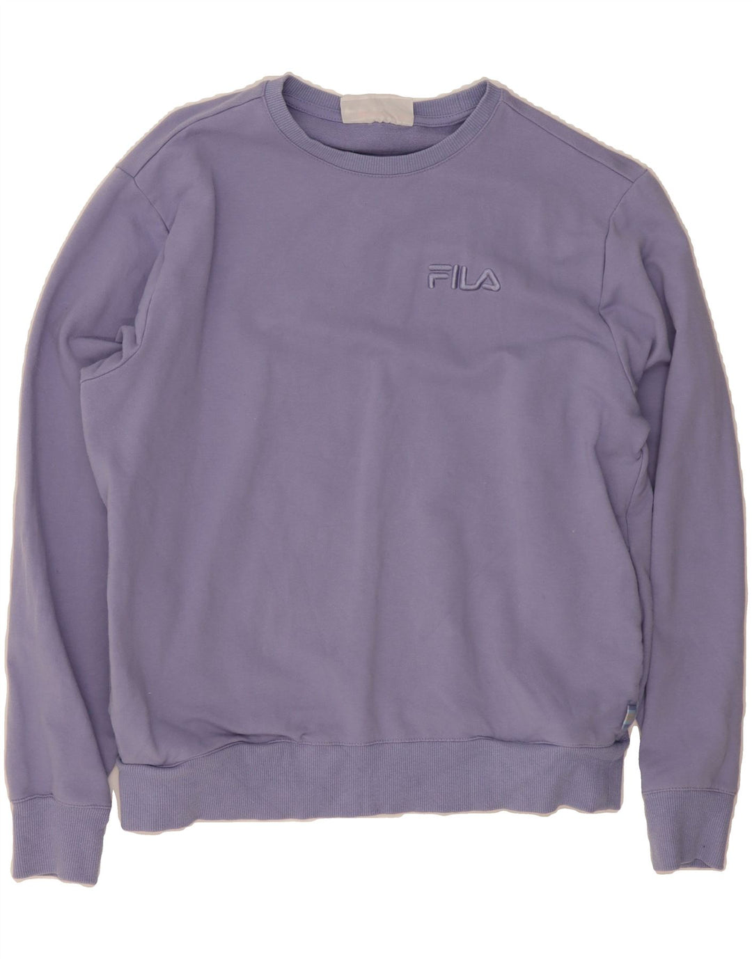 FILA Womens Oversized Sweatshirt Jumper UK 10 Small Purple Cotton Vintage Fila and Second-Hand Fila from Messina Hembry 