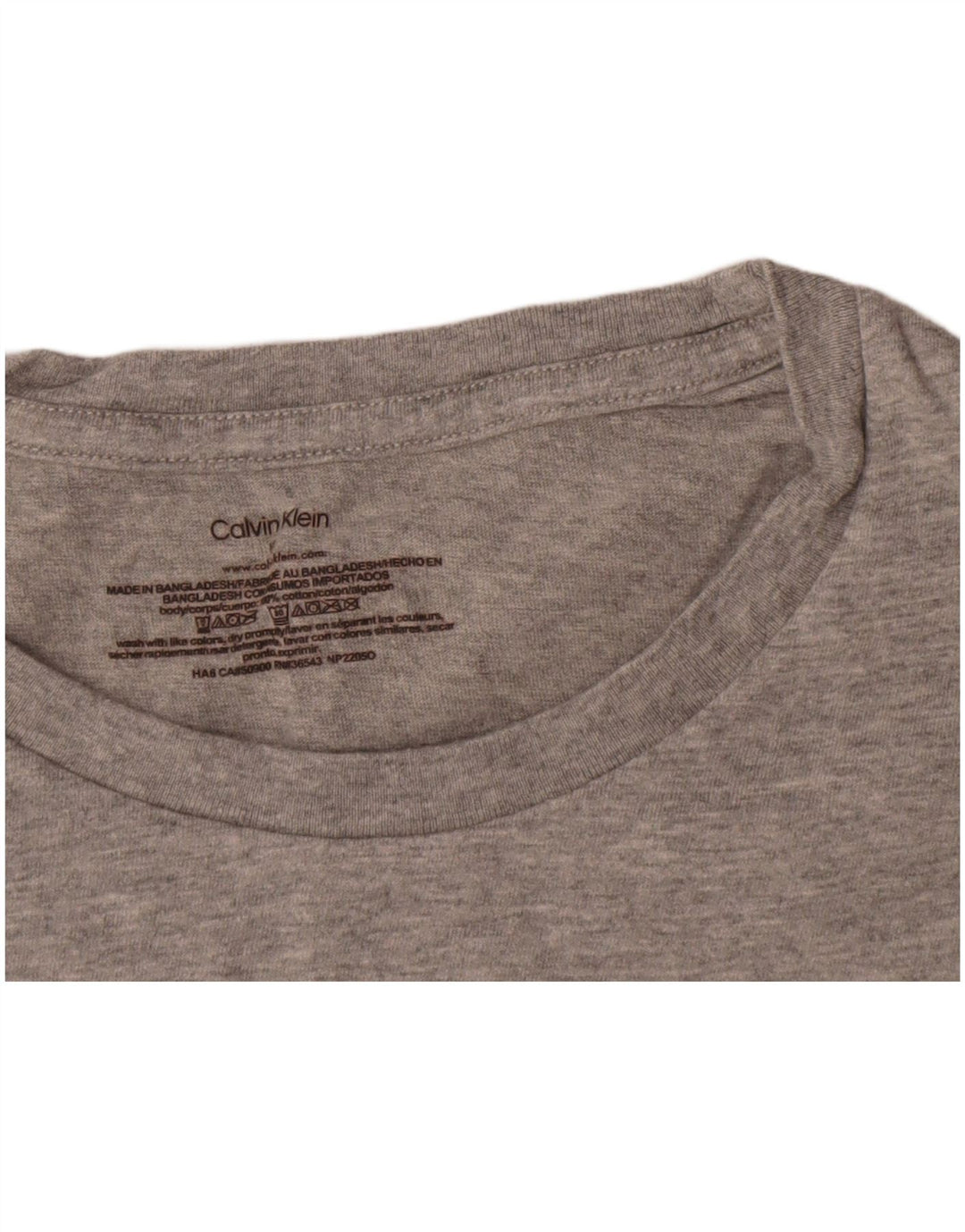 Calvin Klein T-Shirt Homme Gris Moyen Coton