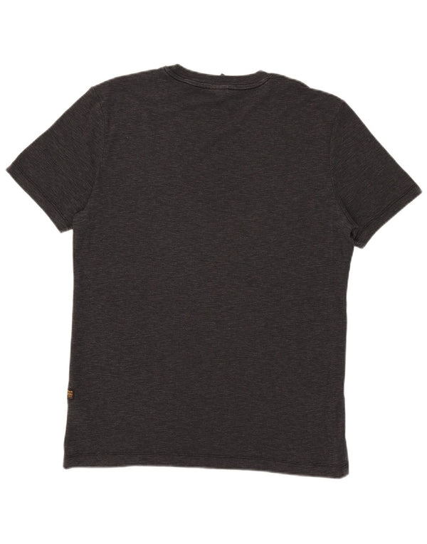 G-Star T-Shirt Graphique Homme Noir Moyen Coton Chiné