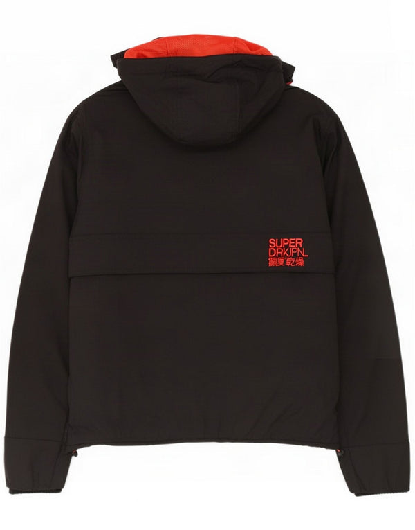 Superdry Veste de pluie à capuche The Windcagoule Graphic pour homme UK 40 Large Noir