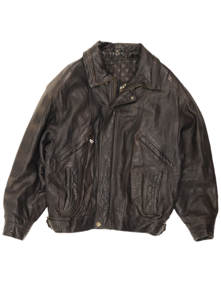 Suprema Veste en cuir pour homme IT 48 Cuir noir moyen