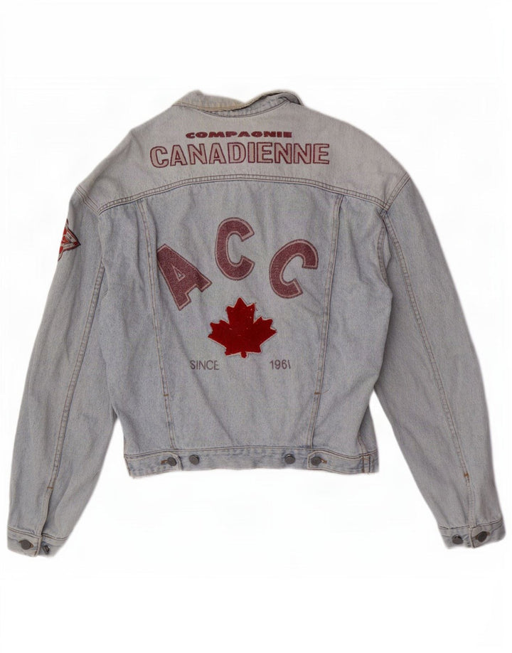 Compagnie Canadienne Veste en jean graphique pour homme UK 38 Bleu moyen