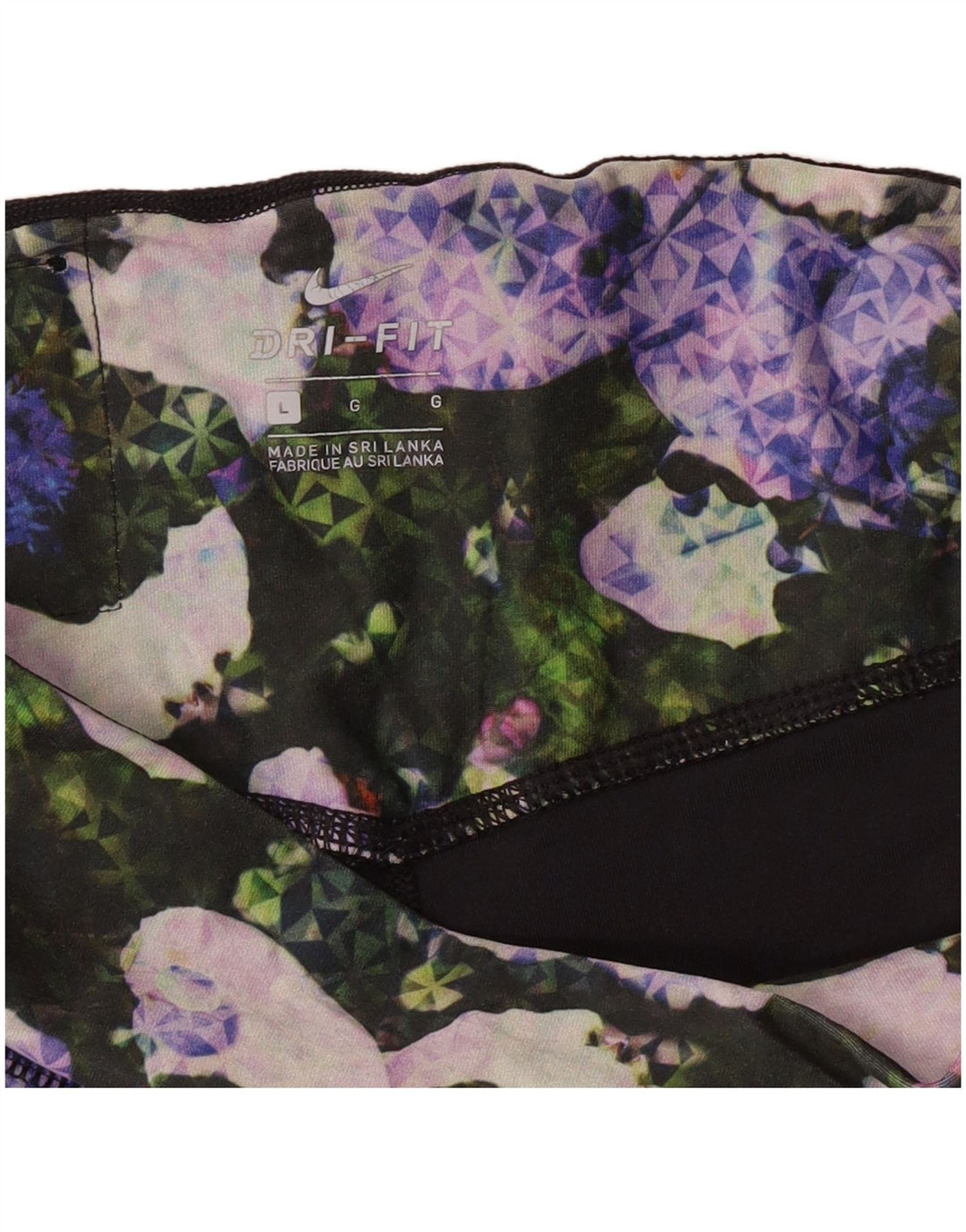 Nike Legging Capri Dri Fit pour femme UK 14 Large Noir Floral