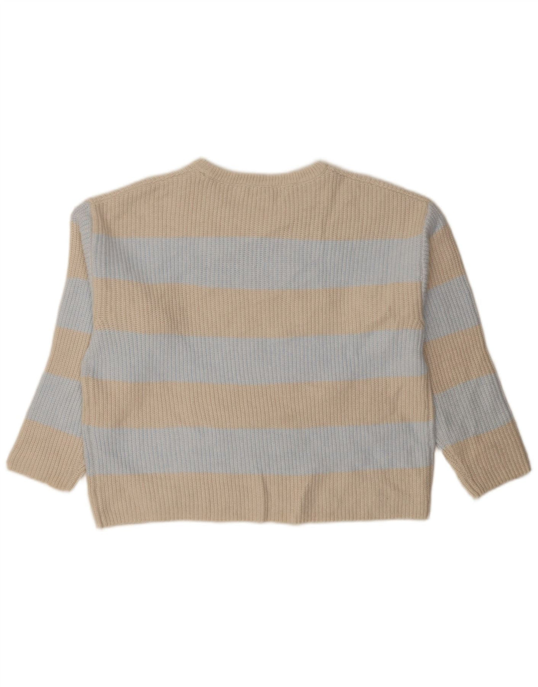 Marks & Spencer Pull ras du cou pour femme UK 14 Beige moyen rayé