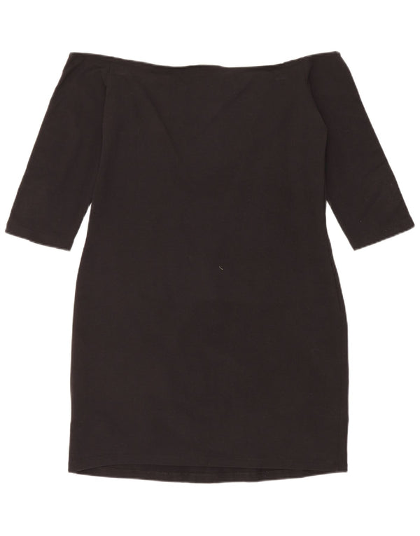 Adidas Robe à manches 3/4 et épaules dénudées pour femme UK 18 XL Noir Coton Sports