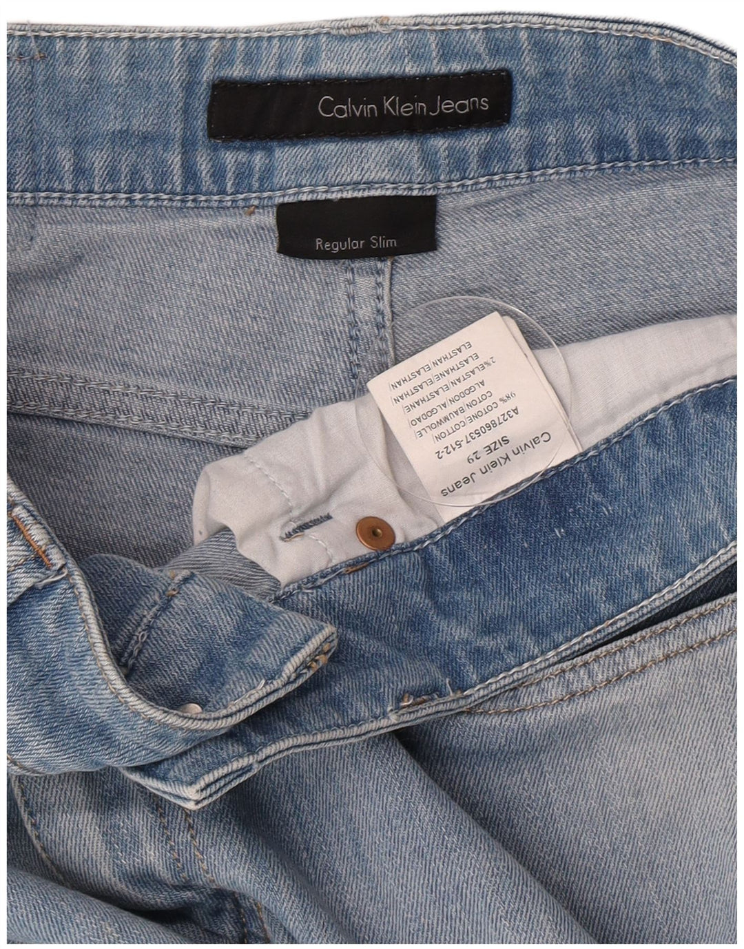 Calvin Klein Jean Capri Slim Regular Fit W29 en coton bleu moyen pour femme
