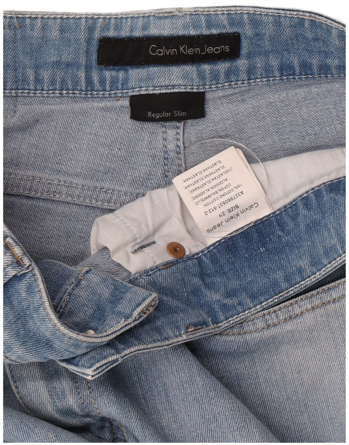 Calvin Klein Jean Capri Slim Regular Fit W29 en coton bleu moyen pour femme