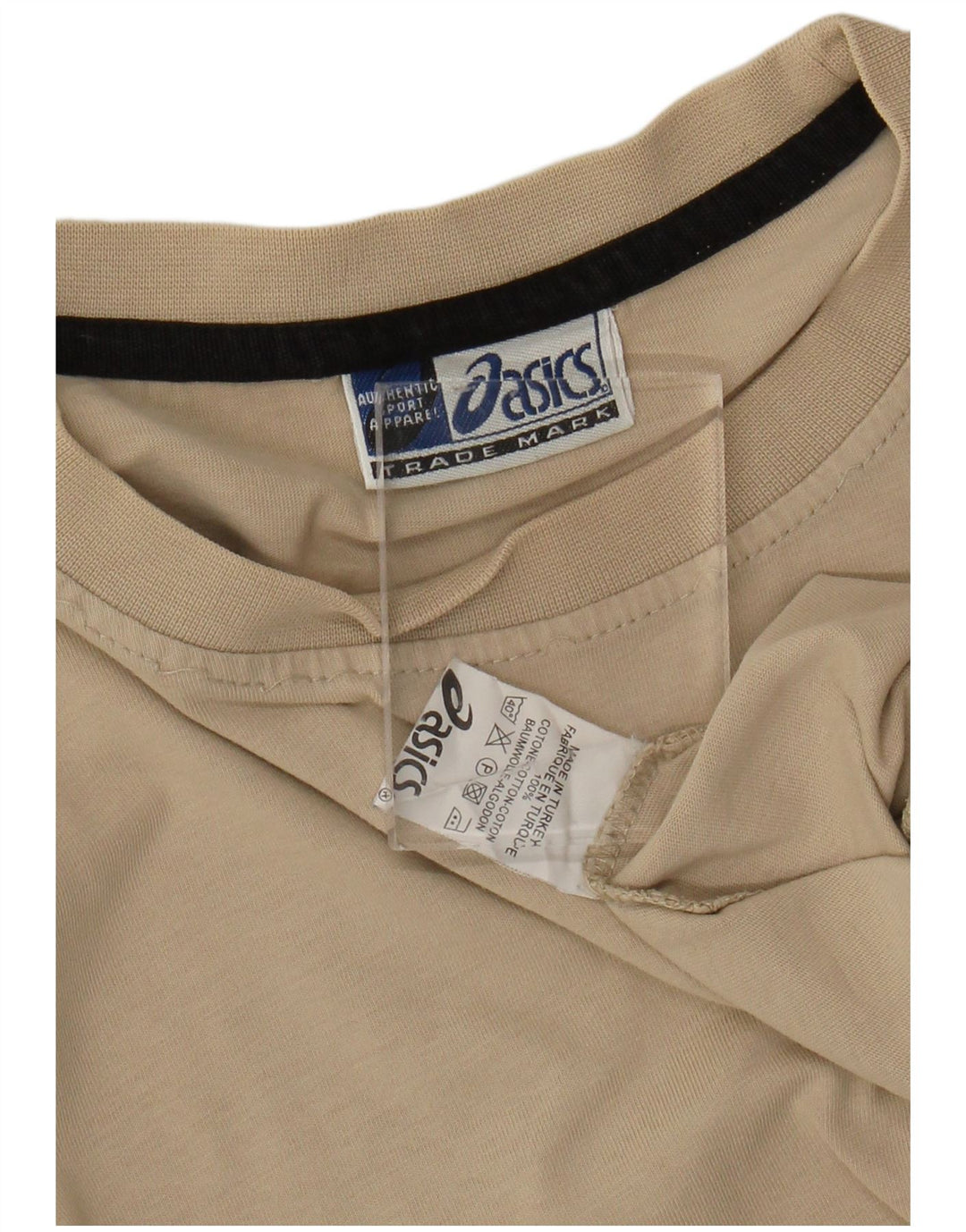 ASICS T-Shirt Homme Top XL Coton Beige