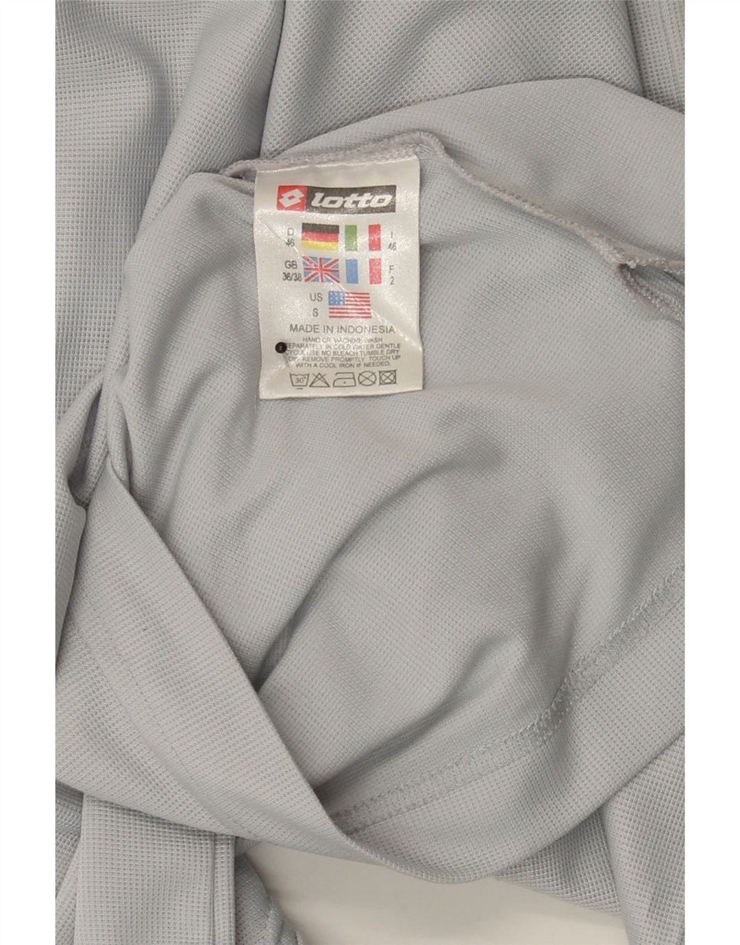LOTTO Mens Polo Shirt UK 36/38 Small Grey Polyester Vintage Lotto and Second-Hand Lotto from Messina Hembry 