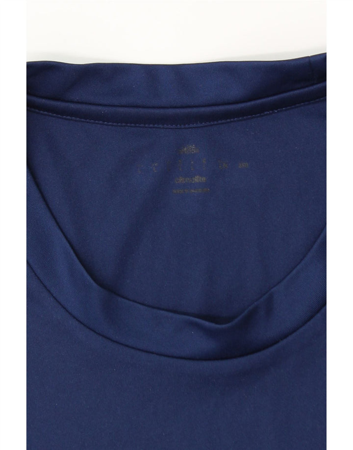 ADIDAS Hommes Climalite T-Shirt Haut Grand Bleu Marine Polyester