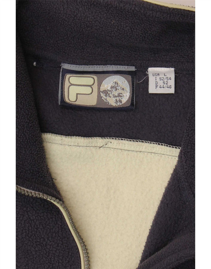 Fila Veste polaire pour homme IT 52/54 Large Bleu marine Colourblock