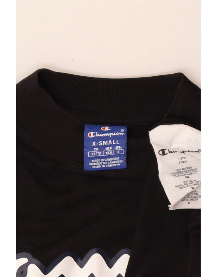 Champion Sweat-shirt surdimensionné graphique pour femme UK 6 XS Noir