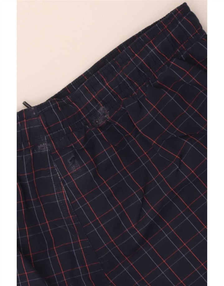 Adidas Short de sport pour homme Petit Bleu marine à carreaux en polyamide