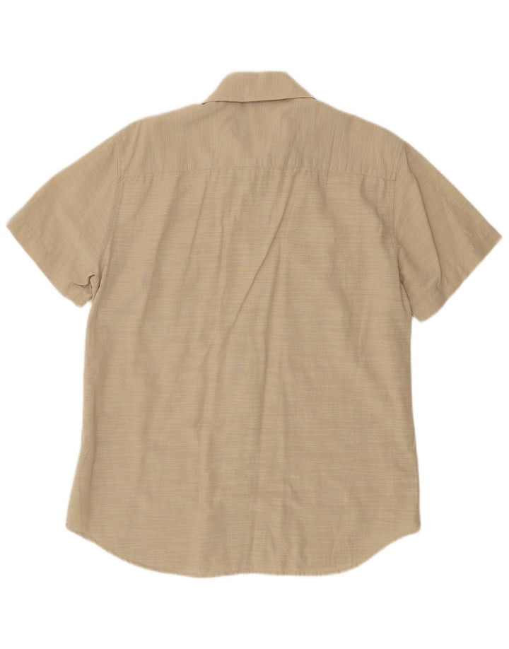 CARRERA Chemise à Manches Courtes Homme Beige Moyen à Fines Rayures en Coton