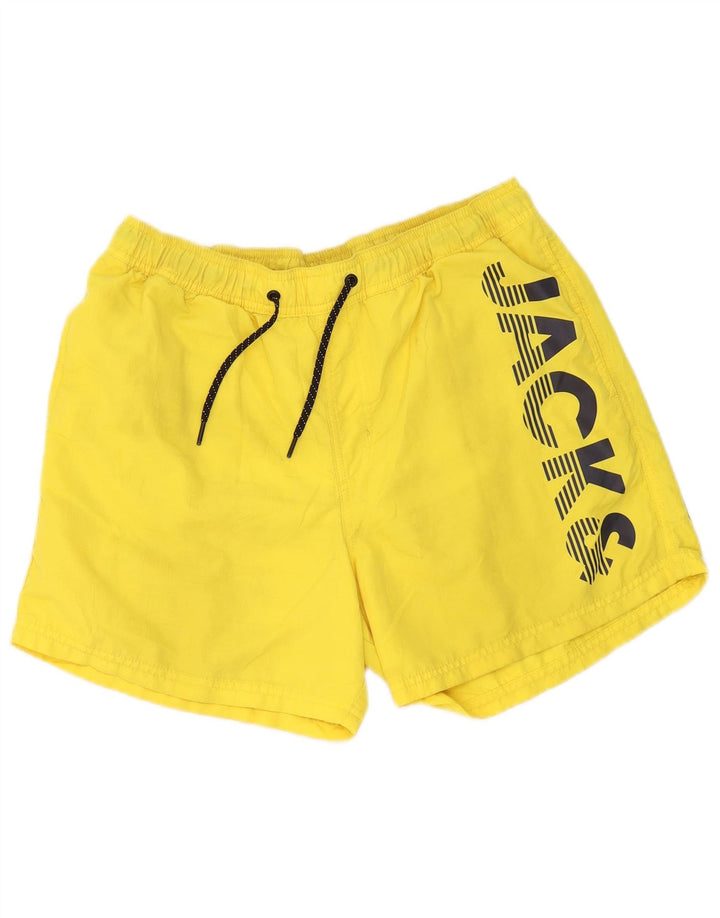 Jack & Jones Short de Bain Graphique Homme Large Jaune Polyester
