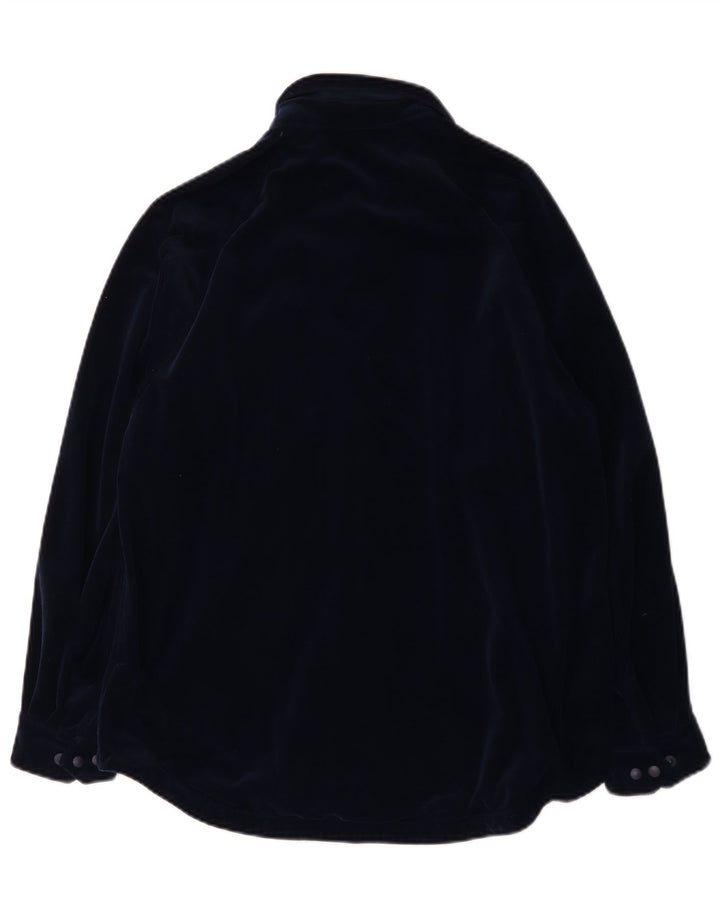 Paramo Surchemise surdimensionnée en velours pour femme UK 10 Small Bleu marine
