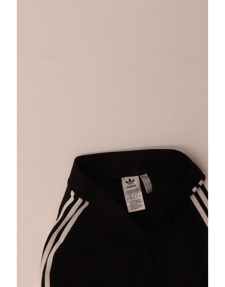 ADIDAS Leggings Femme UK 8/10 Petit Noir Coton