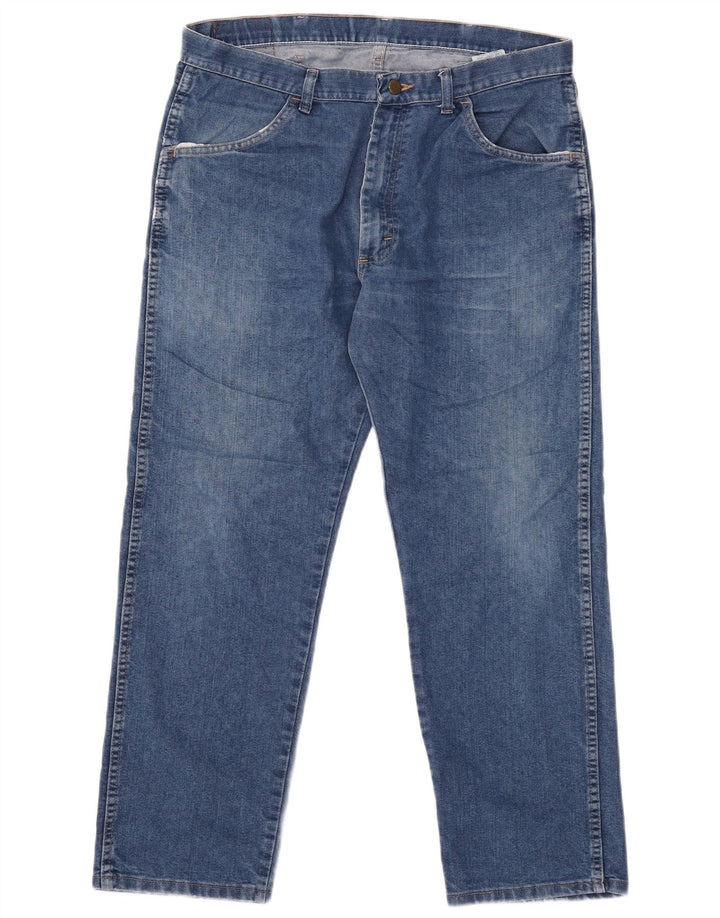 Wrangler Jean droit coupe classique pour homme W36 L29 Bleu