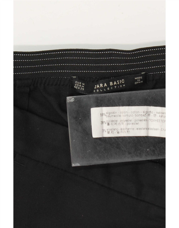 Pantalon Chino Slim Femme Zara Moyen W29 L28 Coton Noir