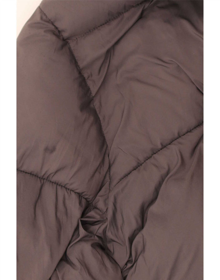 PEPE Jeans Veste matelassée surdimensionnée à capuche pour femme UK 10 Petit Gris Polyester