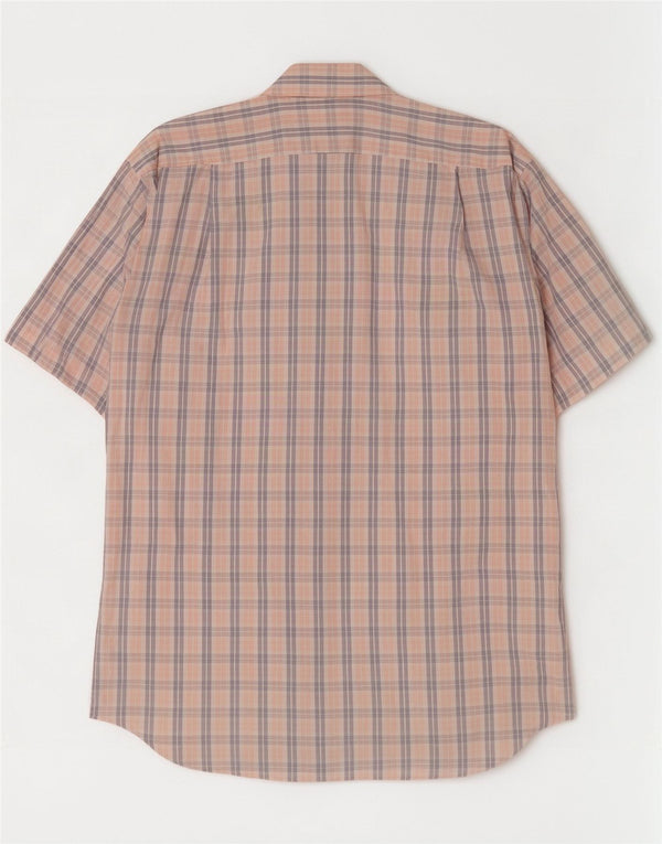 Hugo Boss Chemise à manches courtes pour homme Taille 16 1/2 42 Grand carreaux multicolores
