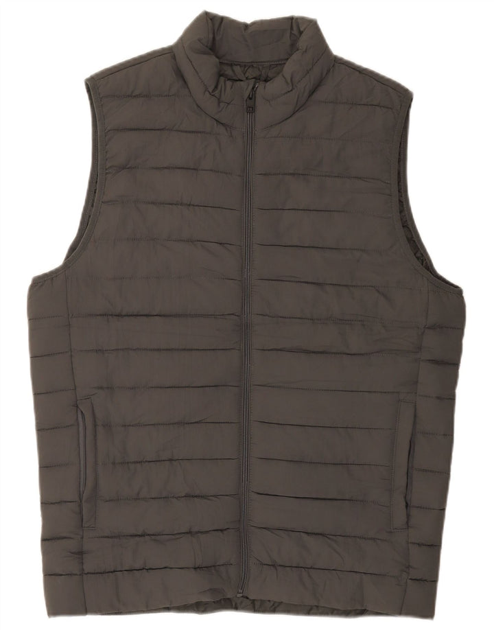 Jack & Jones Gilet rembourré homme UK 36 petit gris polyester