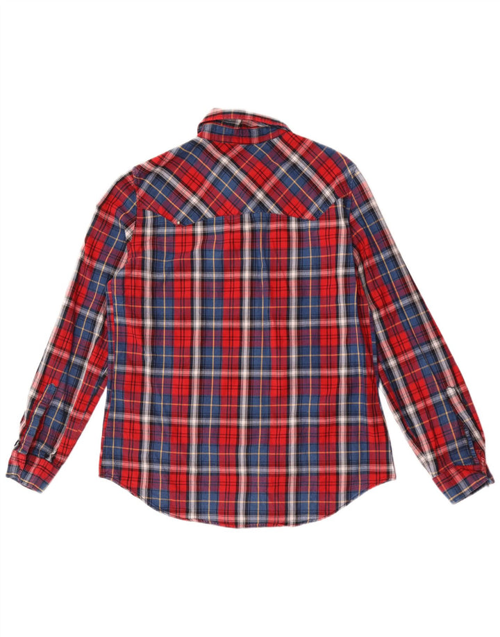 Zara Chemise en flanelle pour femme UK 14 à carreaux rouges moyens