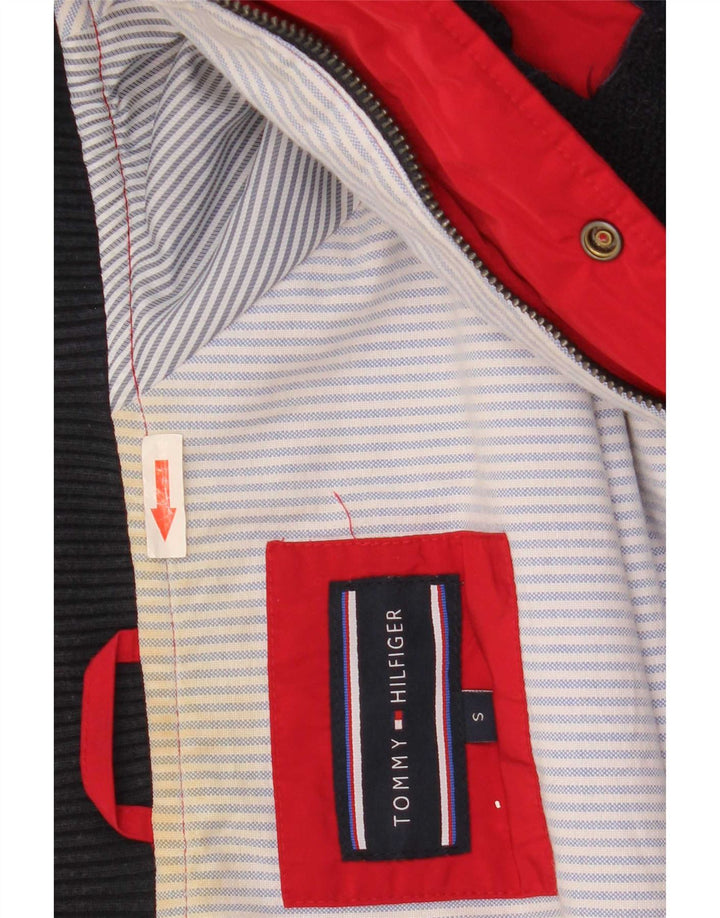 Tommy Hilfiger Veste bomber graphique pour homme UK 36 Petit colorblock rouge