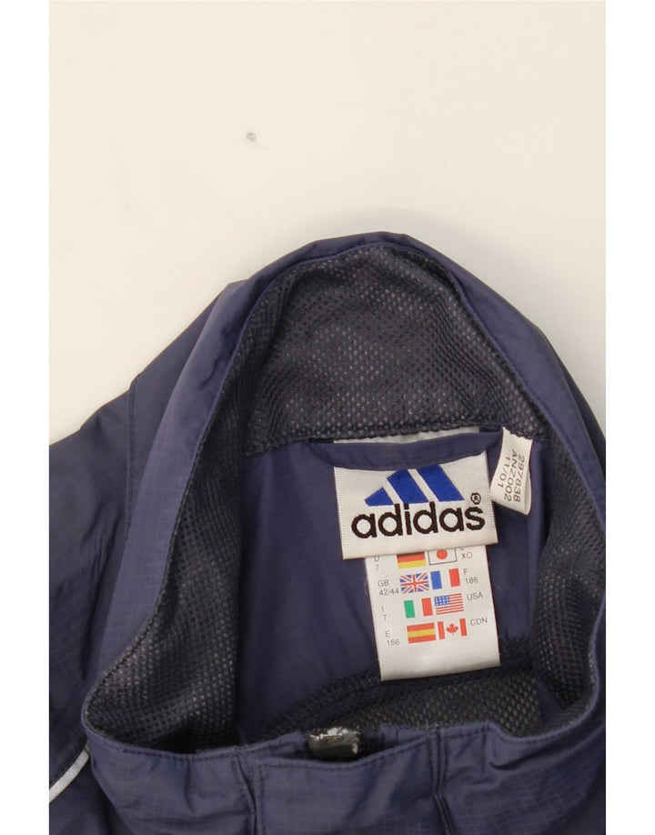 ADIDAS Mens Tracksuit Top Jacket Size 42/44 Large Navy Blue Polyester Vintage Adidas and Second-Hand Adidas from Messina Hembry 