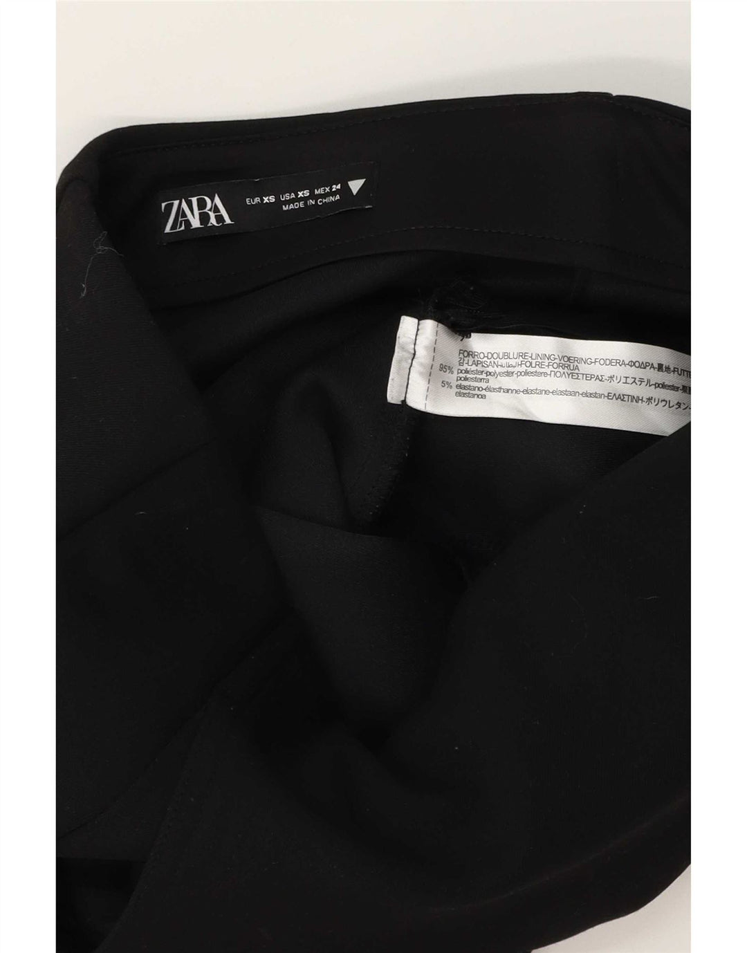 Zara Femme Mini Jupe XS W24 Noir Polyester