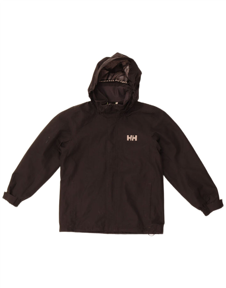 Helly Hansen Veste de pluie à capuche garçon 11-12 ans Noir Polyester