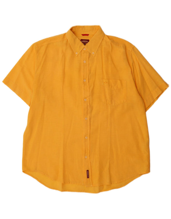 Carrera Chemise à manches courtes pour homme 2XL Jaune Coton