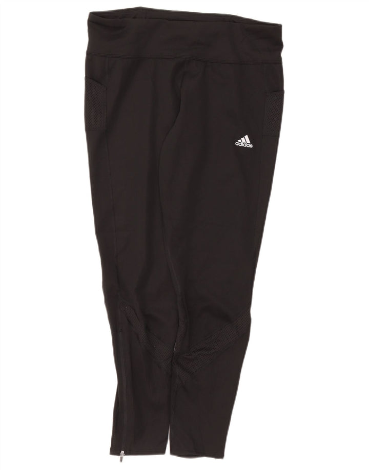 ADIDAS Leggings Aeroready pour femmes UK 16/18 Large Noir Polyester