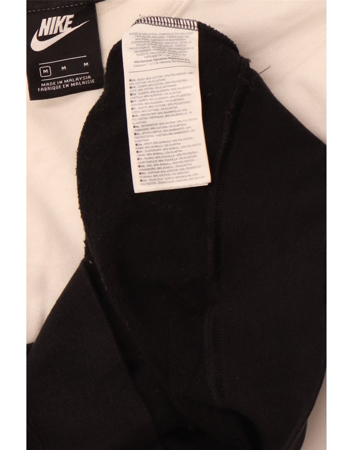 NIKE Pull court pour femme UK 14 en coton color block noir moyen