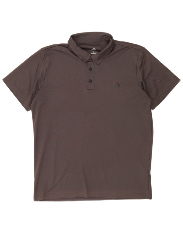 ADIDAS Polo Climalite Homme Grand Gris Polyester