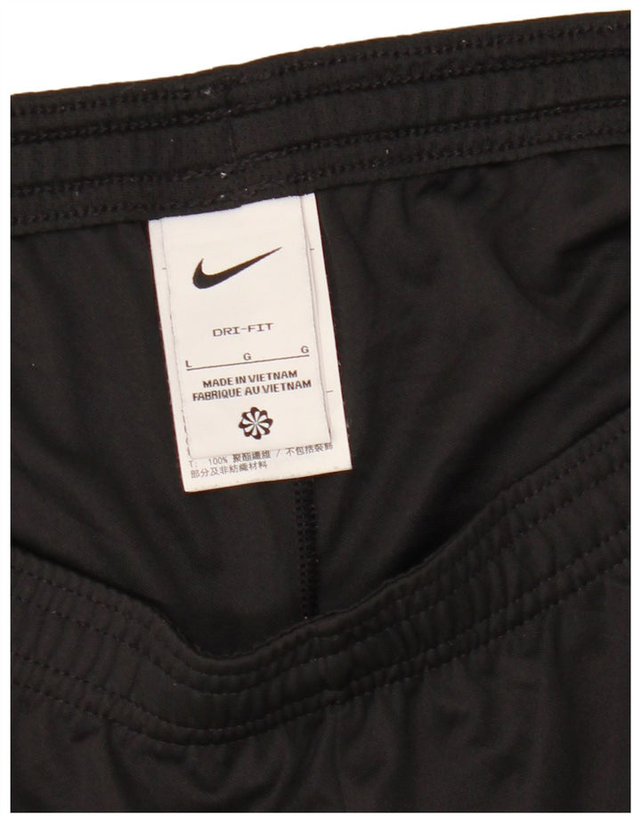 Nike Short de sport pour femme UK 16 Large Noir Colorblock Polyester
