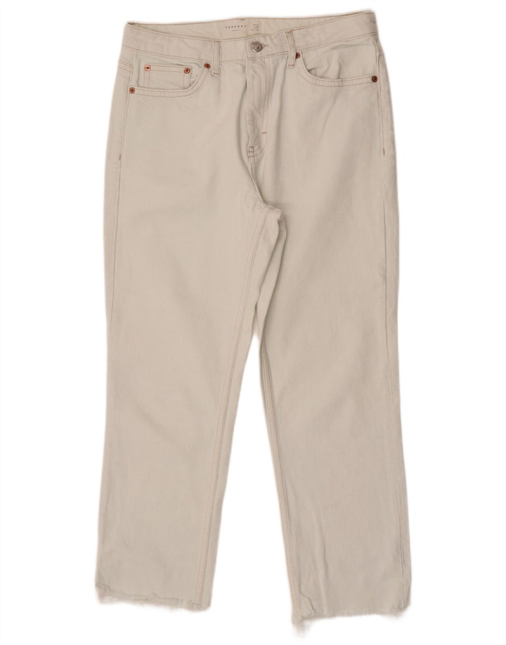 TOPSHOP Jean court droit femme W30 L25 blanc