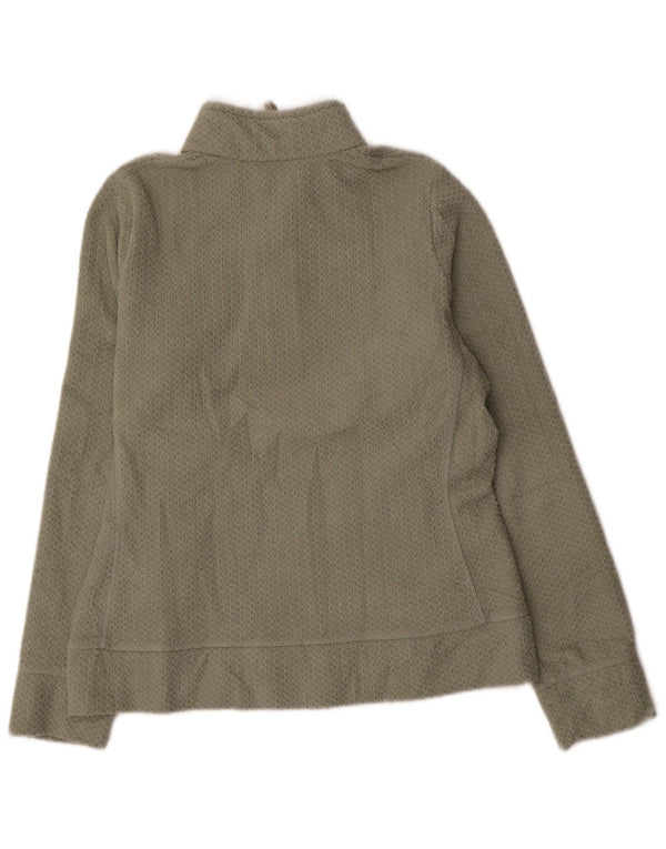 Marks & Spencer Sweat-shirt à col zippé pour femme UK 12 Kaki moyen